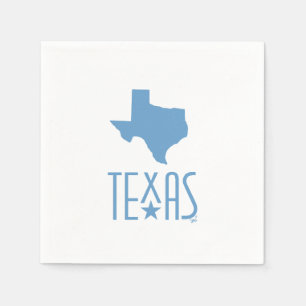 Serviette En Papier Symboles du Texas, état du Texas, bleu