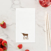 Serviette En Papier Symboles du Texas, Longhorn, brun petit (En situation)