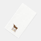 Serviette En Papier Symboles du Texas, Longhorn, brun petit (Coin)