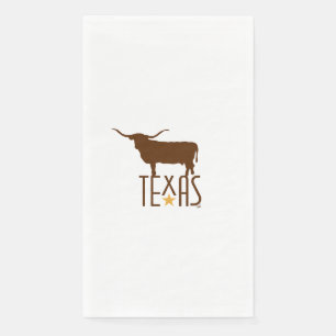 Serviette En Papier Symboles du Texas, Longhorn, marron