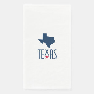 Serviette En Papier Symboles du Texas, Texas, bleu marine