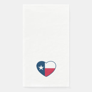 Serviette En Papier Symboles du Texas, Texas Drapeau, Coeur