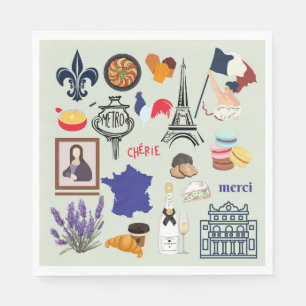Serviette En Papier Symboles français