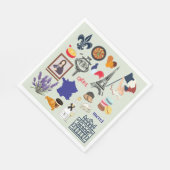 Serviette En Papier Symboles français (Coin)