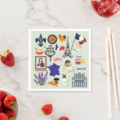 Serviette En Papier Symboles français (En situation)