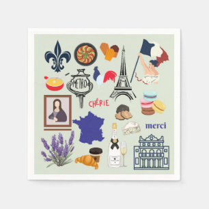 Serviette En Papier Symboles français