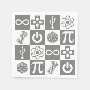 Serviette En Papier Symboles geeks