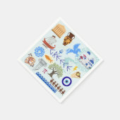 Serviette En Papier Symboles grecs Amateurs de voyage (Coin)