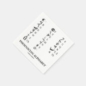 Serviette En Papier Symboles linguistiques de l'alphabet phénicien (Coin)