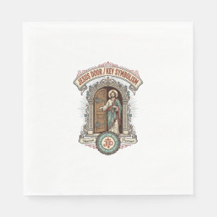 Serviette En Papier Symbolisme de la clé de la porte de Jésus Symbolis