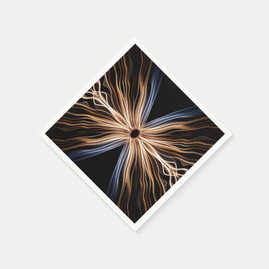 Serviette En Papier Symmetrical Burst of Energy Light Design (Coin)