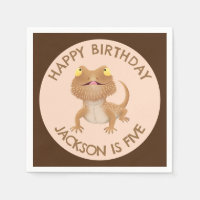 Sympa anniversaire barbu personnalisées de lézard