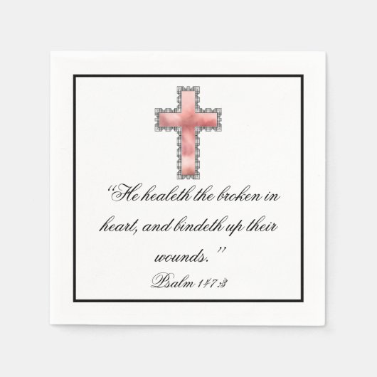 Serviette En Papier Sympathie chrétienne élégante (Devant)