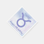 Serviette En Papier Sympathique Taurus Astrologie Signal Personnalisé  (Coin)