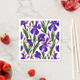 Serviette En Papier Symphonie de jardin : Iris Floral