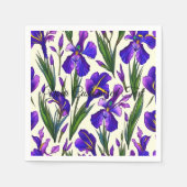 Serviette En Papier Symphonie de jardin : Iris Floral (Devant)