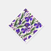 Serviette En Papier Symphonie de jardin : Iris Floral (Coin)