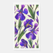 Serviette En Papier Symphonie de jardin : Iris Floral (Devant)