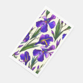 Serviette En Papier Symphonie de jardin : Iris Floral (Coin)
