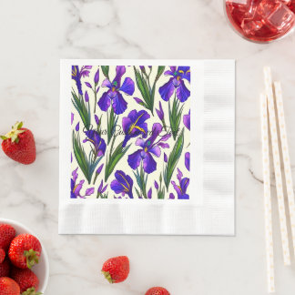 Serviette En Papier Symphonie de jardin : Iris Floral