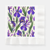 Serviette En Papier Symphonie de jardin : Iris Floral (Devant)