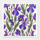Serviette En Papier Symphonie de jardin : Iris Floral (Devant)
