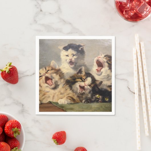 Serviette En Papier Symphonie de Kitten par Julius Adam II (En situation)