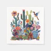 Serviette En Papier Symphonie florale en fleurs du désert (Devant)