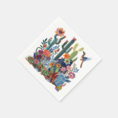 Serviette En Papier Symphonie florale en fleurs du désert (Coin)