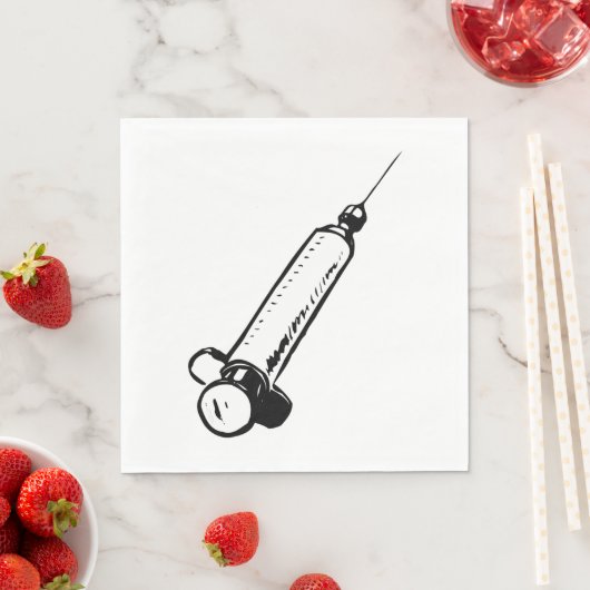 Serviette En Papier Syringe rétro (En situation)