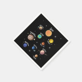 Serviette En Papier Système Solaire Planètes Enfants Connaissances Esp (Coin)