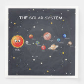 Serviette En Papier Système solaire Planètes serviettes (Devant)