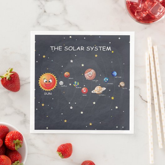 Serviette En Papier Système solaire Planètes serviettes (En situation)