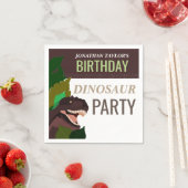 Serviette En Papier T Rex Dinosaur Party Anniversaire des enfants (En situation)