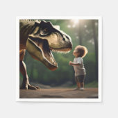 Serviette En Papier T-rex Faites Face À Vos Craintes, (Devant)