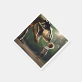 Serviette En Papier T-rex Faites Face À Vos Craintes, (Coin)