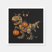 Serviette En Papier T-Rex - Mignonne Halloween Dino (Devant)