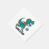 Serviette En Papier T-Rex Soccer Player Sports (Coin)