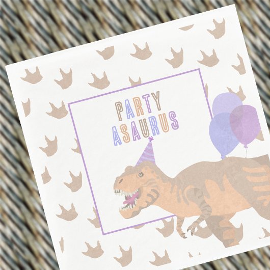 Serviette En Papier T-Rex Tan Dinomite Cute Dinosaur fête d'anniversai
