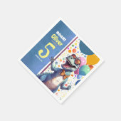 Serviette En Papier T-Rex Tyronasaurus Dinosaur Anniversaire coloré (Coin)