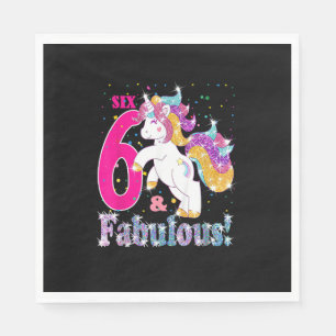 Serviette En Papier T-shirt cadeau pour les filles du 6e anniversaire
