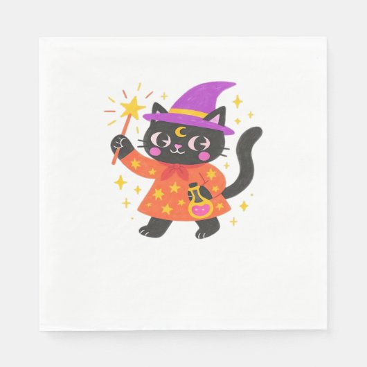 Serviette En Papier T-Shirt classique chatte celestial étincelant (Devant)