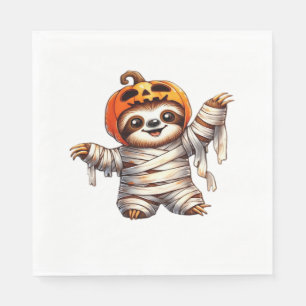 Serviette En Papier T-shirt classique de Sloth Mummy Halloween