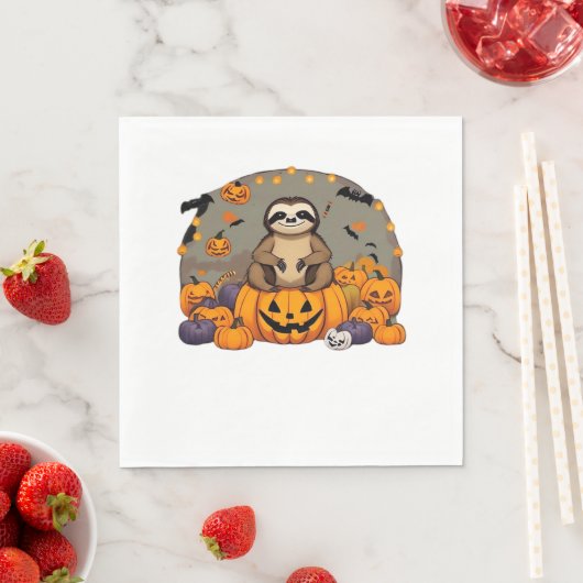 Serviette En Papier T-shirt classique de Sloth-o-ween (En situation)