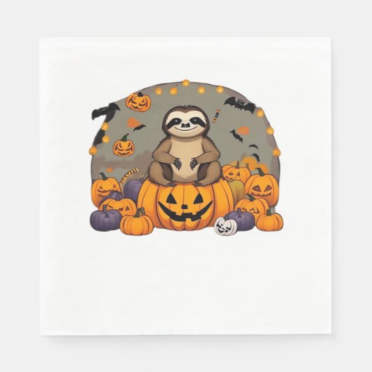 Serviette En Papier T-shirt classique de Sloth-o-ween (Devant)