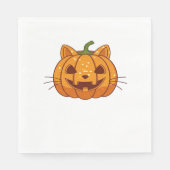 Serviette En Papier T-shirt classique Disco Cat Jack o'Lantern (Devant)