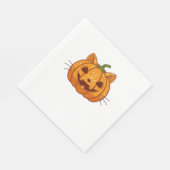 Serviette En Papier T-shirt classique Disco Cat Jack o'Lantern (Coin)