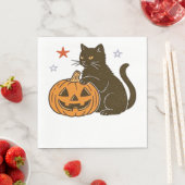 Serviette En Papier T-shirt classique éffrayant pour Halloween Kitty (En situation)