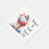 Serviette En Papier T-shirt crème glacée Patriotique 4 juillet (Coin)