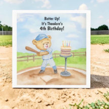 T-shirt de baseball pour le 4e anniversaire Teddy